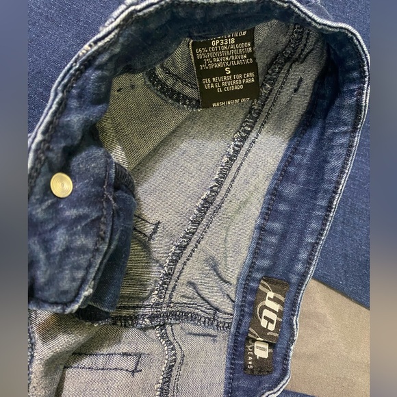 Flare High-Waisted Jeans Stretch Size Small Blue - Picture 3 of 5